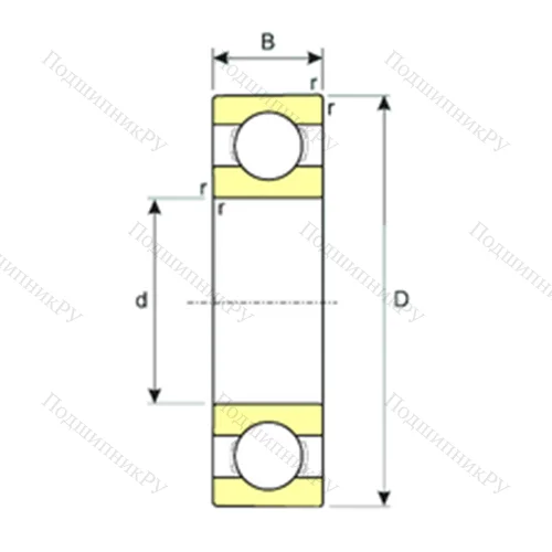 Подшипник шариковый радиальный SS 61905 от производителя  ISB