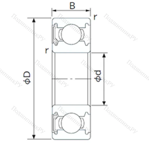 Подшипник шариковый радиальный 6300NSE