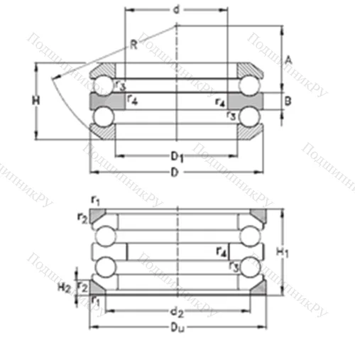 Подшипник шариковый упорный 54224-MP+U 224 от производителя  NKE