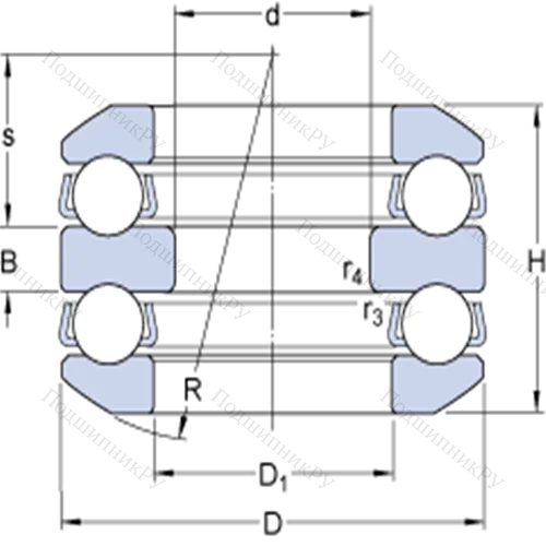 Двойные упорные шарикоподшипники 54308 + U 308 от производителя  SKF Двойные упорные шарикоподшипники 54308 + U 308 от производителя  SKF