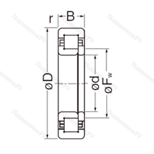 Подшипник роликовый радиальный NUP 2207EG