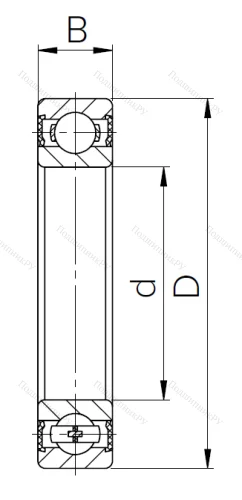 Шариковый однорядный подшипник 180314 (6314 2RS) в Нижнем Новгороде
