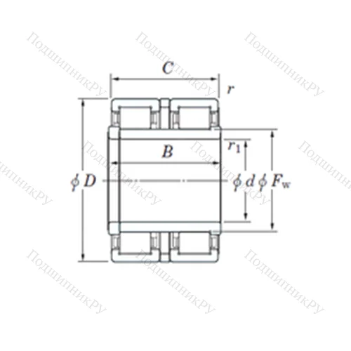 Подшипник роликовый радиальный 2CR 95A