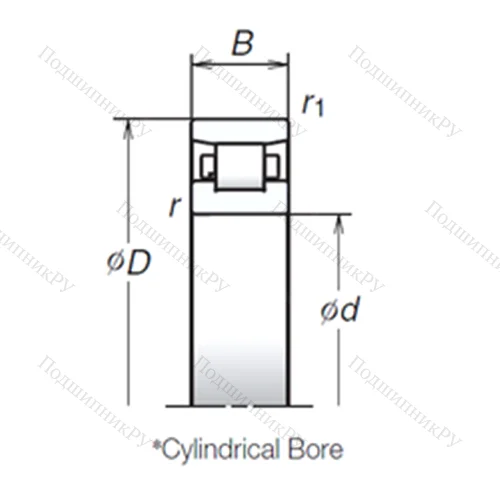 Подшипник роликовый радиальный N 1010MR