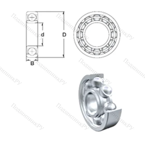 Подшипник шариковый радиальный S 6302 от производителя  ZEN