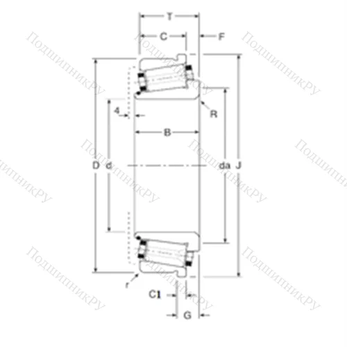 Подшипник роликовый радиально-упорный 131090/131150C от производителя  Gamet