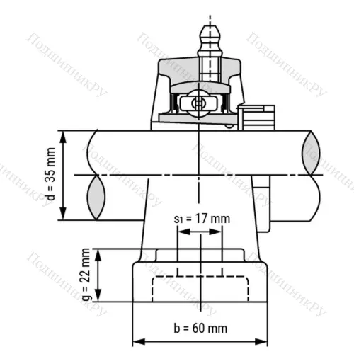 Подшипниковый узел UKP 308+H 2308 - Вал: 35 мм от производителя  LPZ