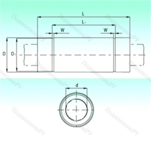 Подшипник шариковый линейный KBL 25112-PP от производителя  NBS