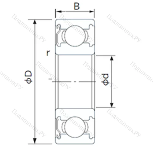 Подшипник шариковый радиальный 6204RUEDSH 29T 2C 3