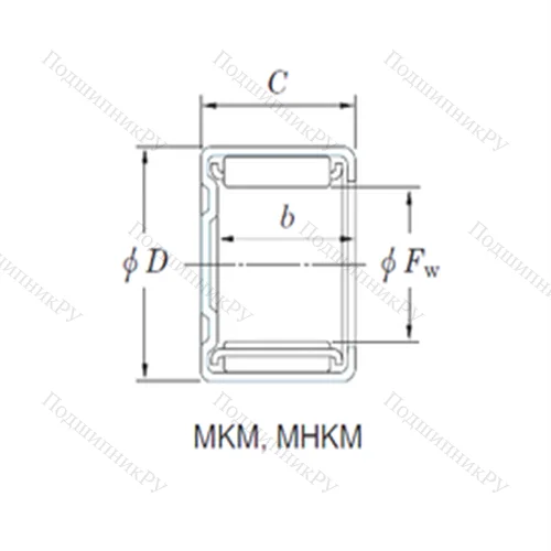 Подшипник игольчатый радиальный 16MKM 2216
