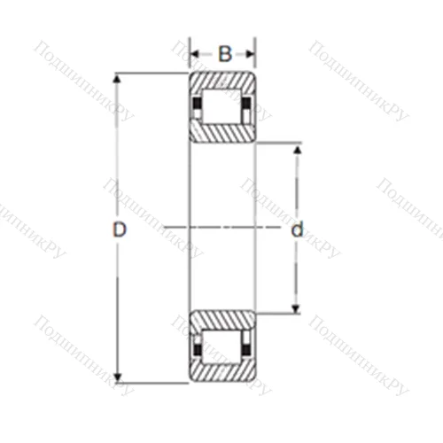 Подшипник роликовый радиальный NJ 2214 от производителя  SIGMA