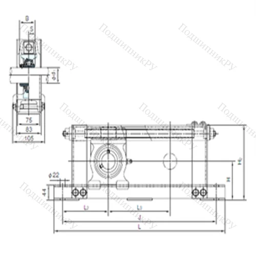 Подшипниковый узел шариковый радиальный UCTU 212+WU 900 от производителя  NACHI