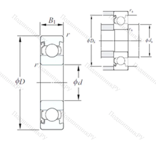 Подшипник шариковый радиальный 695/1BZ от производителя  KOYO