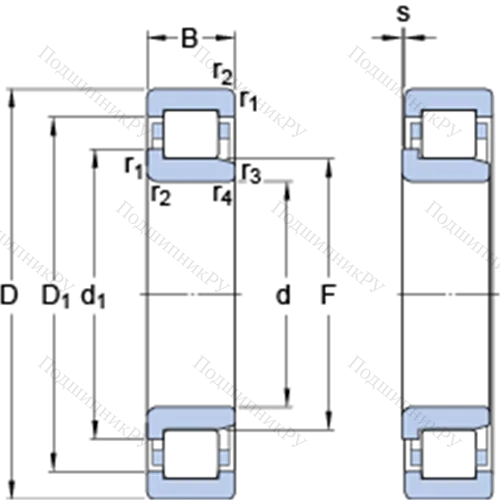 Однорядные цилиндрические роликоподшипники NJ 316 ECJ от производителя  SKF