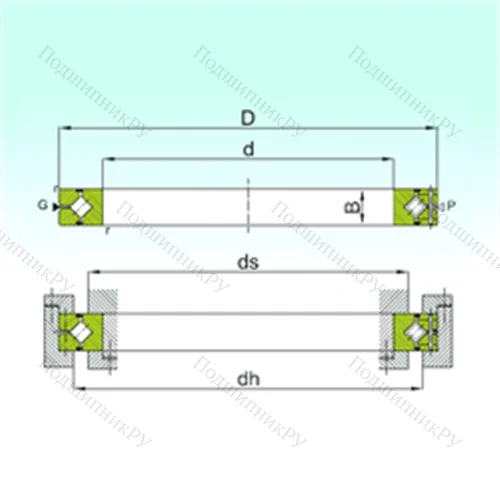 Подшипник роликовый опорно-поворотный CRBH 9016 A от производителя  ISB