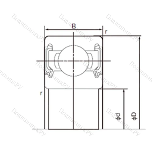 Подшипник шариковый радиальный 6215-2NKE