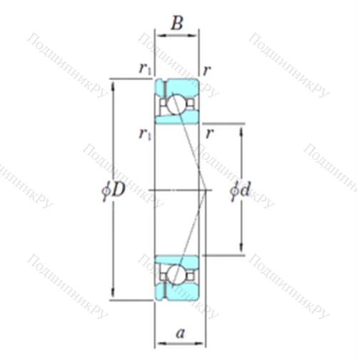 Подшипник шариковый радиально-упорный 3NCHAF 021CA