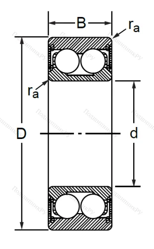 Радиально-упорный шариковый подшипник 3056206 2RS (3206 A 2RSTN) в Нижнем Новгороде