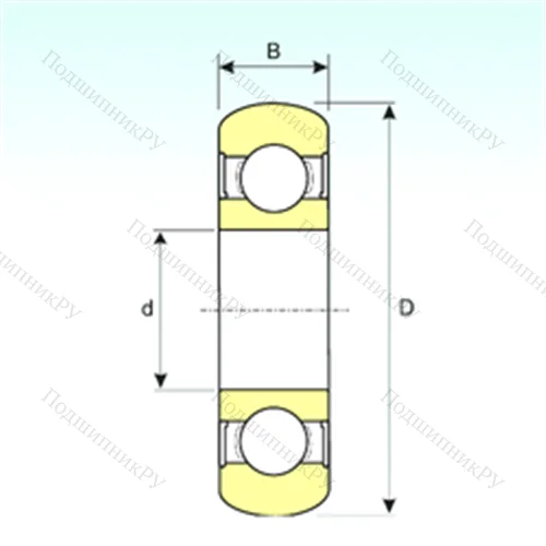 Подшипник шариковый радиальный 6201-2RS BOMB
