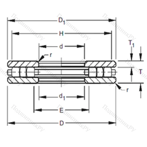 Подшипник роликовый упорный 40TP 114 от производителя  TIMKEN