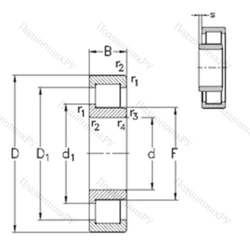 Подшипник роликовый радиальный NJ 2310-E-MA 6