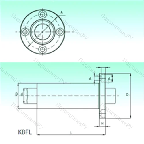 Подшипник шариковый линейный KBFL 50-PP от производителя  NBS
