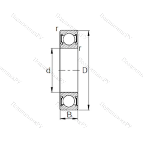 Подшипник шариковый радиальный W 6309-2RS от производителя  CYSD