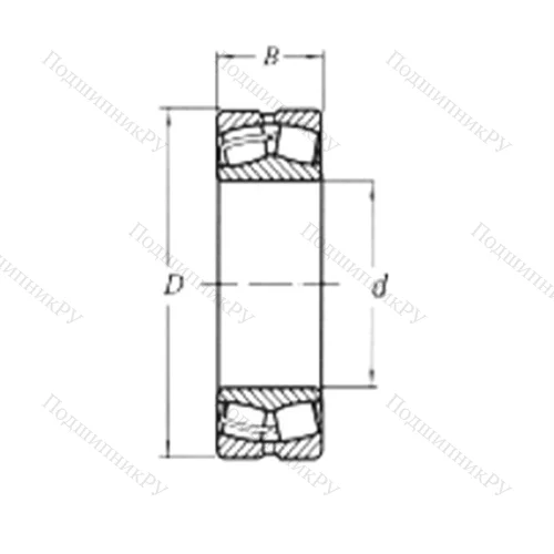 Подшипник роликовый радиальный самоцентрирующийся 22206CW 33 от производителя  CRAFT