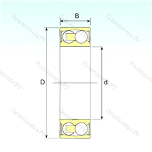 Подшипник шариковый радиальный самоцентрирующийся 2200-2RSTN 9 от производителя  ISB