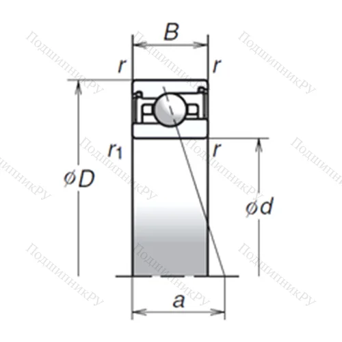 Подшипник шариковый радиально-упорный 100BER 29XV 1V