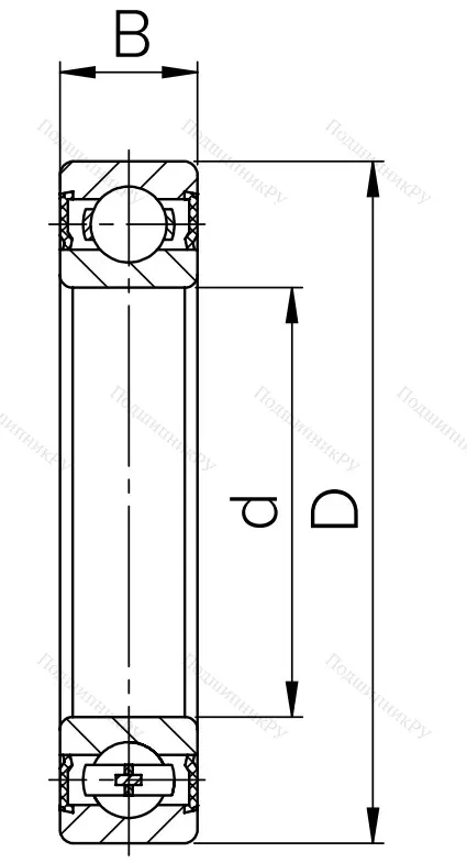 Шариковый однорядный подшипник 76-180306 (6306 2RSC 3V 2) в Нижнем Новгороде