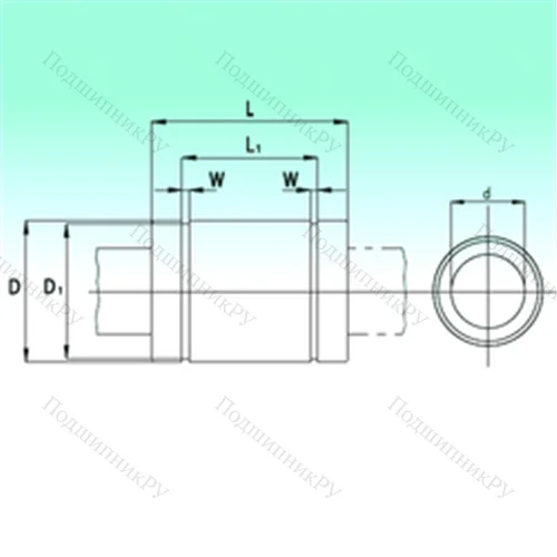Подшипник шариковый линейный KB 4080-PP от производителя  NBS