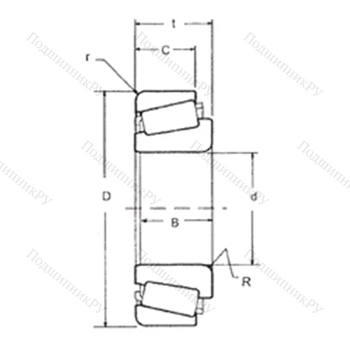 Подшипник роликовый радиально-упорный JM 612940/JM 612910 от производителя  FBJ