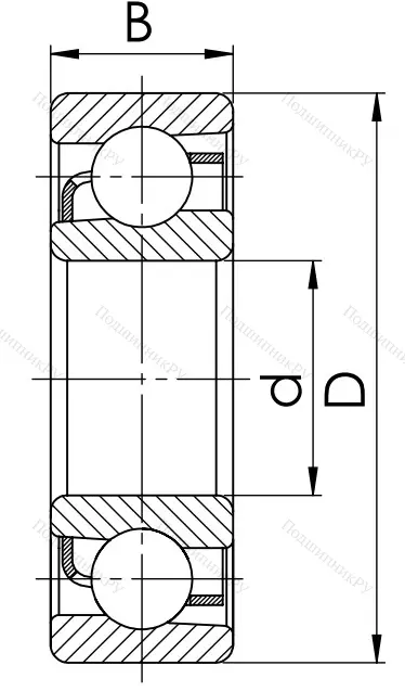 Радиально-упорный шариковый подшипник 46120 А (7020 AC) в Нижнем Новгороде