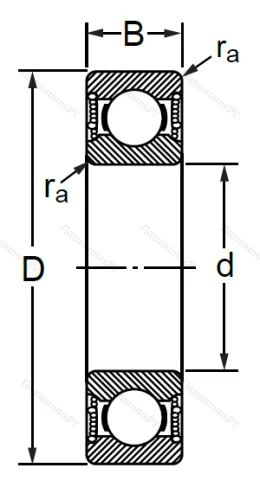 Шариковый однорядный подшипник 1000817 2RS (6817 2RS) в Нижнем Новгороде