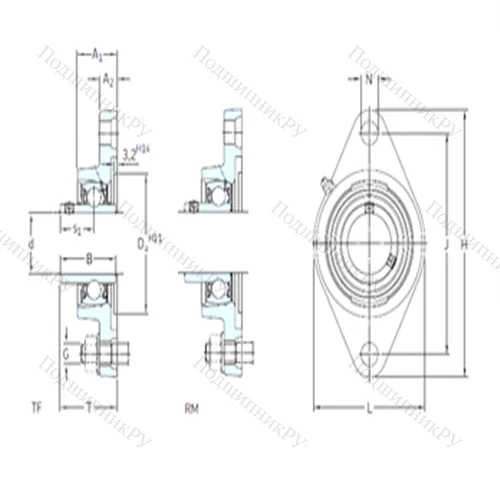 Подшипниковый узел шариковый радиальный FYT 1/2 FM от производителя  SKF