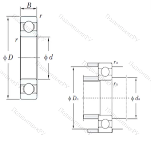 Подшипник шариковый радиальный 6305R