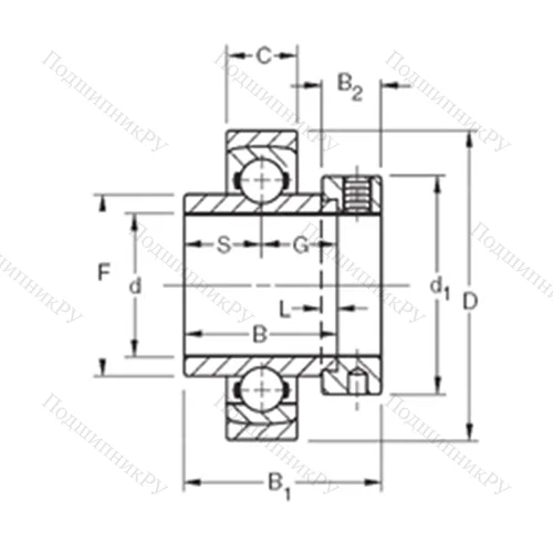 Подшипник шариковый радиальный SM 1103KS