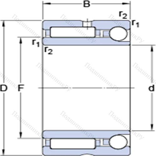 Комбинированные радиально-упорные шарикоподшипники с игольчатыми роликами NKIA 5907 от производителя  SKF
