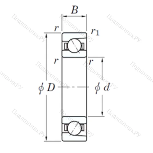 Подшипник шариковый радиально-упорный 3NC 7010 FT