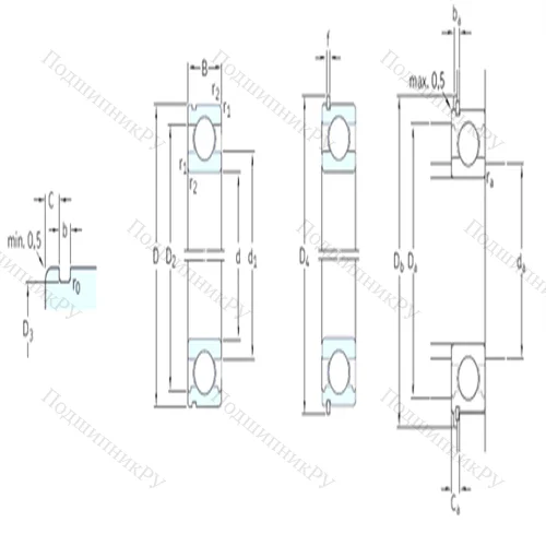 Подшипник шариковый радиальный 6021N от производителя  SKF