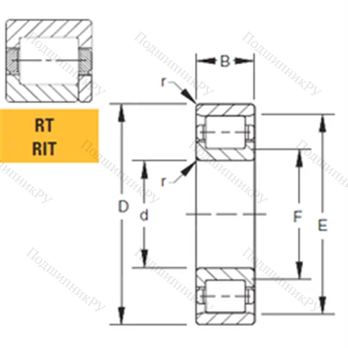 Подшипник роликовый радиальный 200RT 03