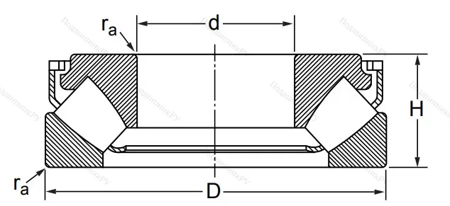 Упорный роликовый подшипник 29416 M (9039416 Л ГОСТ) в Нижнем Новгороде