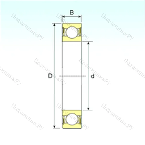 Подшипник шариковый радиальный 61919-2RS от производителя  ISB