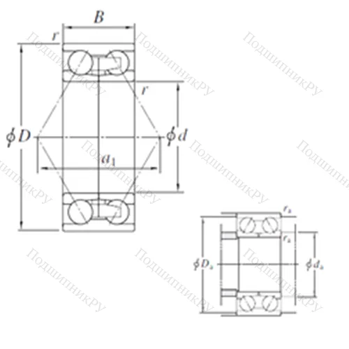 Подшипник шариковый радиально-упорный 305270-1