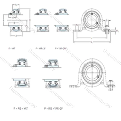 Подшипниковый узел шариковый радиальный P 85 R-40 RM от производителя  SKF