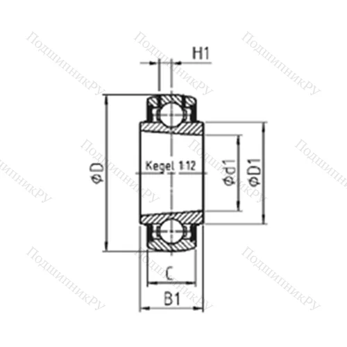 Подшипник шариковый радиальный UK 322