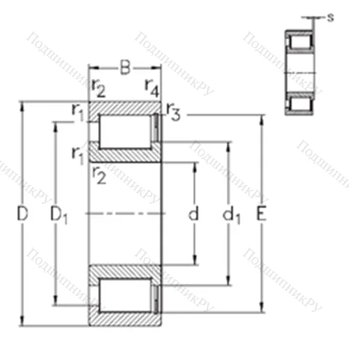 Подшипник роликовый радиальный NCF 2904-V от производителя  NKE