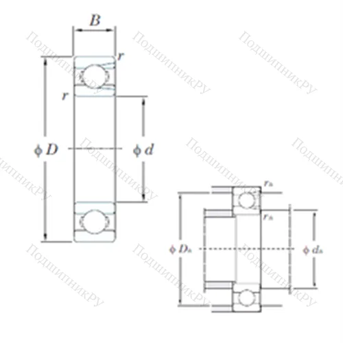 Подшипник шариковый радиальный M 6215