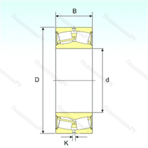 Подшипник роликовый радиальный самоцентрирующийся 24128-2RS от производителя  ISB